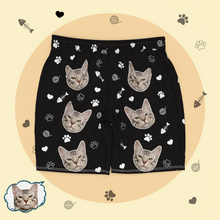 Custom Cat Face Pyjamas Kurzarmhemd und Hose