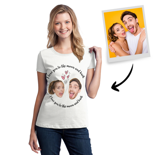 Benutzerdefinierte Gesicht Liebe Frau T-Shirt