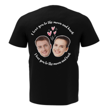 Benutzerdefinierte Liebesgesichter-T-Shirt für Männer und Frauen