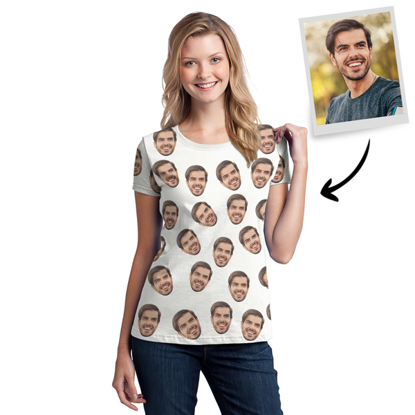 Benutzerdefiniertes Gesicht Frau T-Shirt