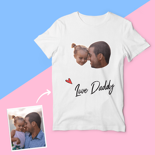 Vatertag Geschenke benutzerdefinierte Gesicht T-Shirt mit Namen