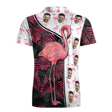 Benutzerdefiniertes Gesichts-poloshirt Für Männer. Lustige Flamingo-hawaii-golf-shirts - MyFaceBoxerDE