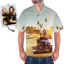 Benutzerdefinierte Männer Gesicht Hawaiihemd Kurzarm Aloha Beach Shirt für Männer - Crazy Flower Coconut Tree