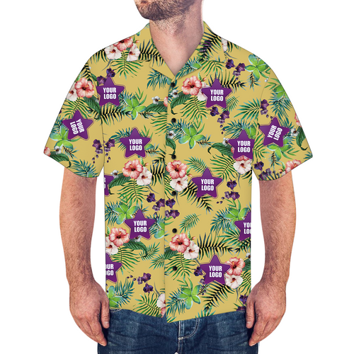 Benutzerdefiniertes Logo Shirt Herren Hawaiihemd