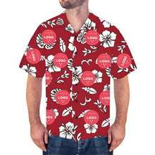Benutzerdefiniertes Logo Shirt Herren Hawaiihemd Lily Flowers