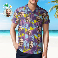 Das Kundenspezifische Gesichts-polo-shirt Der Männer Bunte Kokosnuss-bäume Personifizierte Hawaiische Golf-hemden - MyFaceBoxerDE