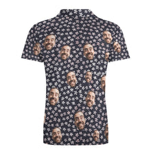 Benutzerdefiniertes Gesicht Polo-shirt Für Männer Blumen Stil Personalisierte Hawaiianische Golf-shirts - MyFaceBoxerDE