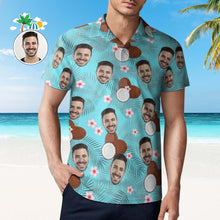 Custom Face Coconut Poloshirt Personalisierte Hawaiianische Golfshirts Für Herren - MyFaceBoxerDE