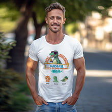 Individuell Graviertes T-shirt „don't Mess With Papasaurus“, Beste Geschenke Für Papa - MyFaceBoxerDE