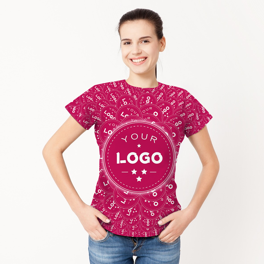 Personalisiertes T-Shirt mit holografischem Logo für Frauen