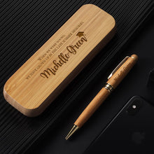 Graviertes Holz Stift Set Benutzerdefinierte Abschlussgeschenke Set von zwei