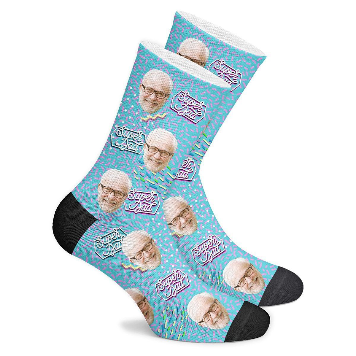 Personalisiert Super Papa Retro Socken