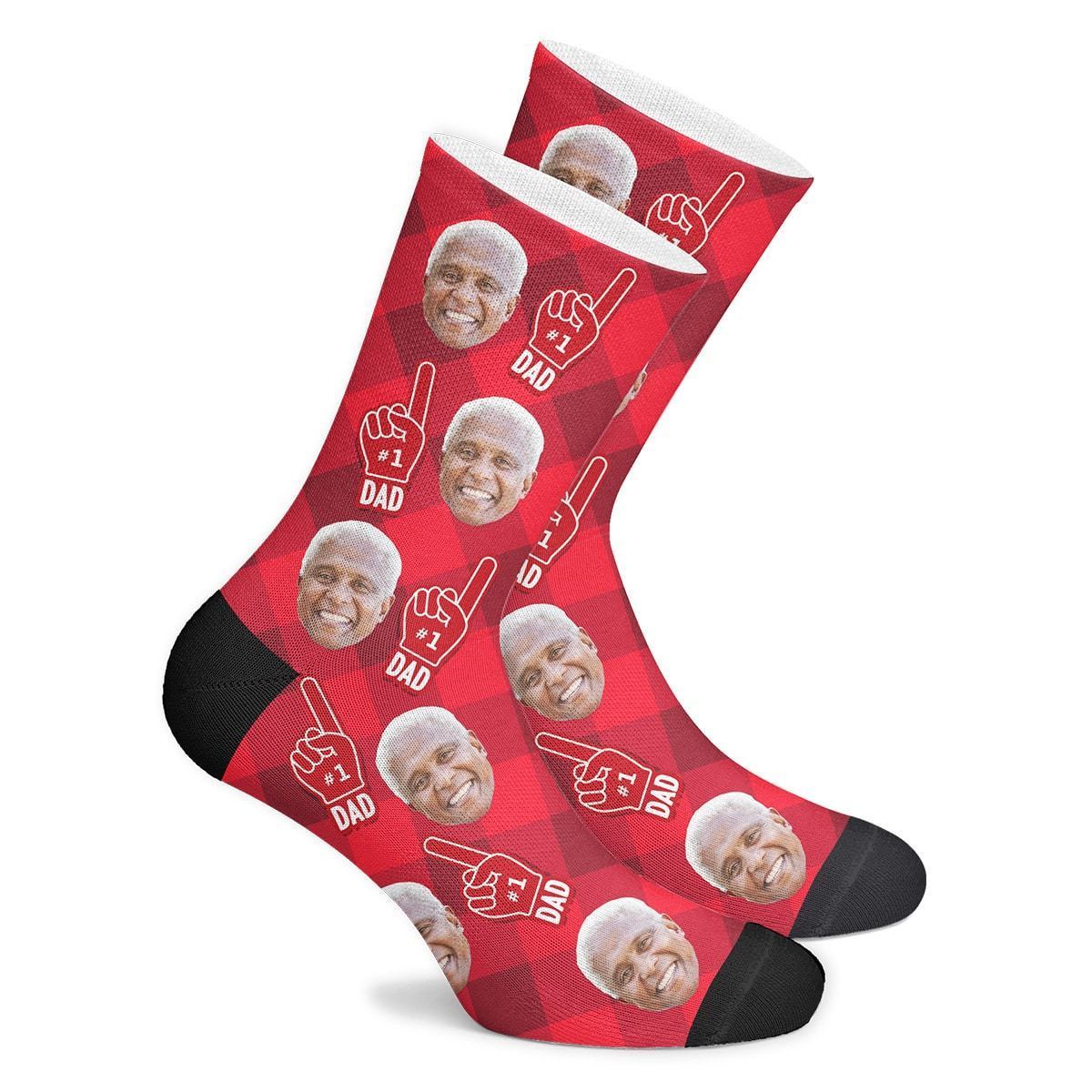 Personalisiert #1 Papa Fan Socken
