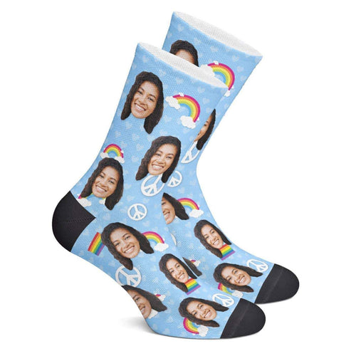 Personalisiert Stolz Socken (Regenbogen)