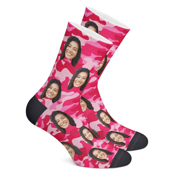 Benutzerdefinierte Camo Socken (Rosa)