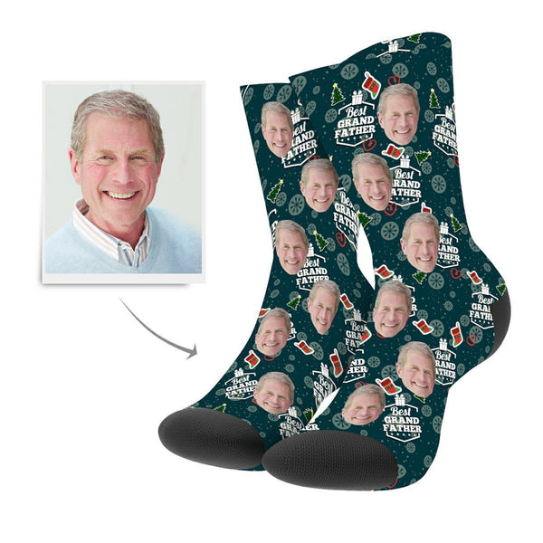 Weihnachten Personifizierte großväterliche Foto Socken