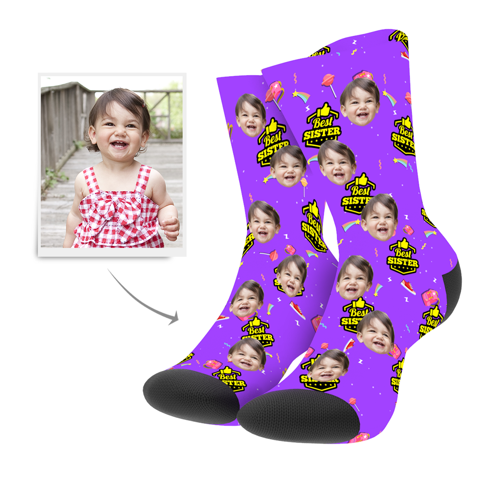 Benutzerdefinierte beste Schwester Socken