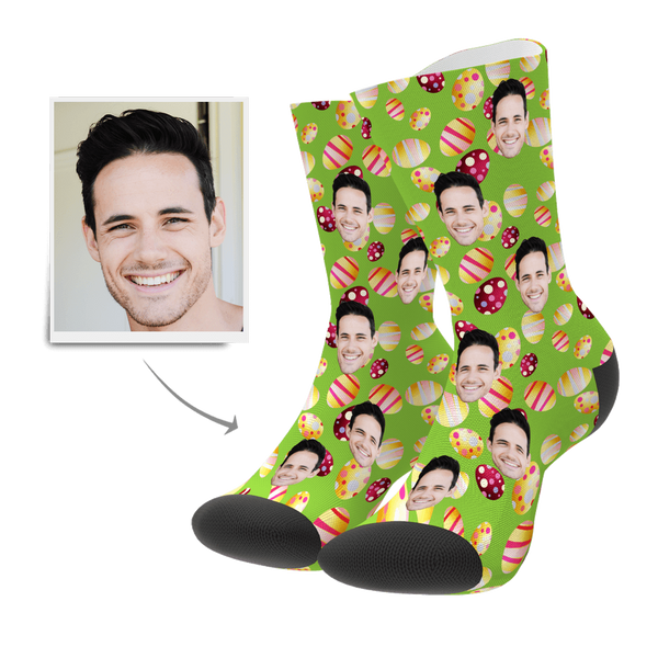 Farbe Osterei Benutzerdefinierte Gesichts Socken