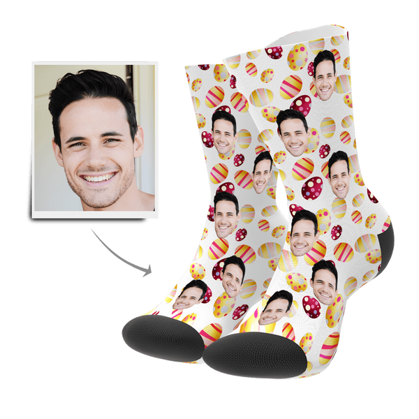 Farbe Osterei Benutzerdefinierte Gesichts Socken