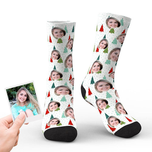 Benutzerdefinierte Weihnachtssocken Personalisierte Frauen Gesicht Lustige Socken Einzigartige Geschenke