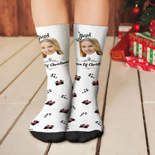 Benutzerdefinierte Weihnachtssocken personalisierte Frauen Gesicht lustige Socken - Königin von Weihnachten