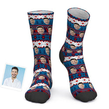 Kundenspezifische Foto-Socken Weihnachtssocken mit Vintage-Muster