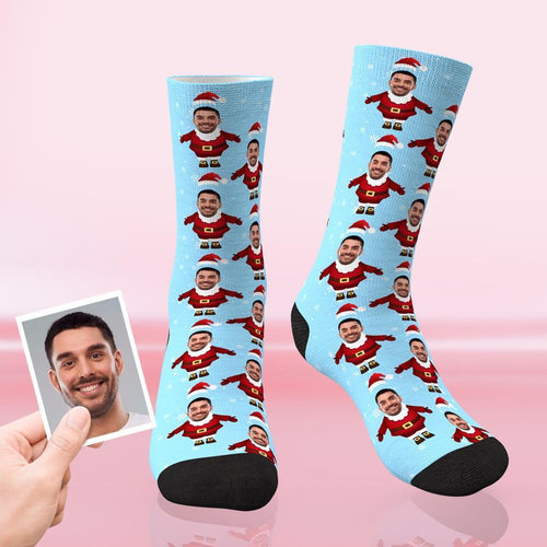 Benutzerdefinierte Gesicht Lustige Socken Personalisierte Phoot Socken Weihnachtsmann