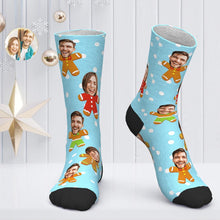 Benutzerdefinierte Gesicht Weihnachtssocken Personalisierte Paar Foto Socken Weihnachtsgeschenk