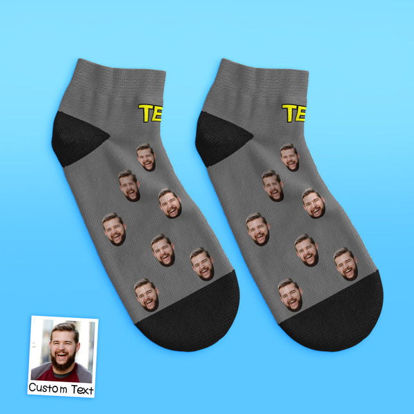 Benutzerdefinierte Socken mit Gesicht Niedrig geschnittene Knöchel Socken Sommer Socken