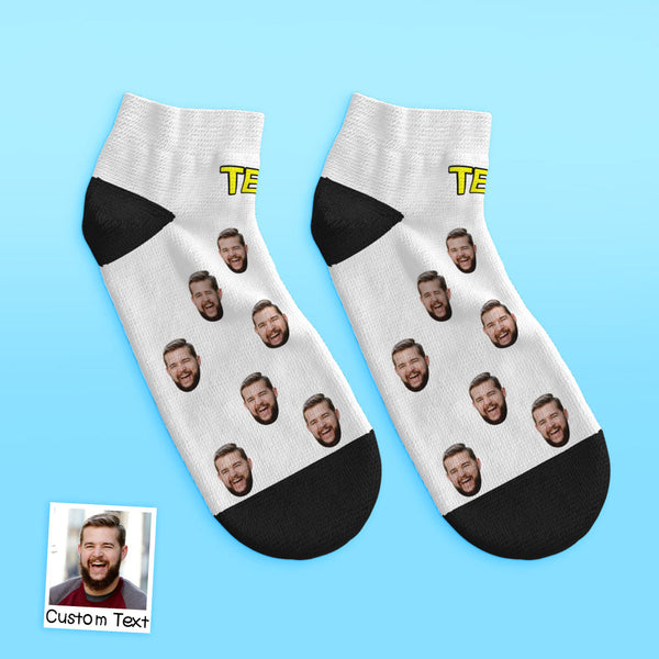 Benutzerdefinierte Socken mit Gesicht Niedrig geschnittene Knöchel Socken Sommer Socken
