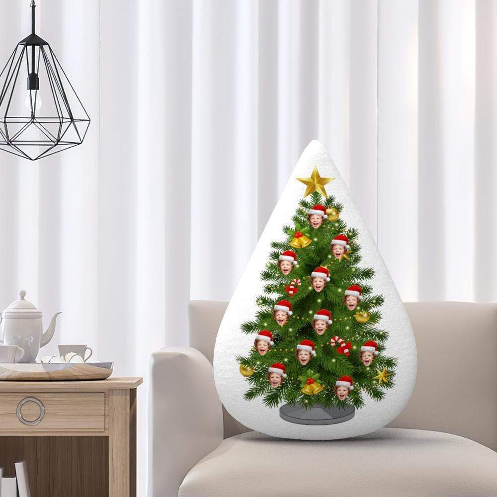 Benutzerdefinierte 3D-Gesichtskissen - Weihnachtsbaum-Kissen - Weihnachtsgeschenke - 40,6 x 50,8 cm