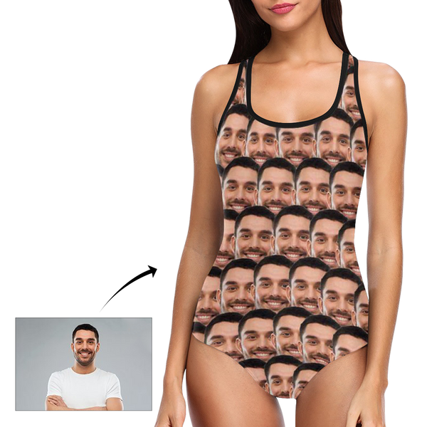 Kundenspezifischer Gesicht Foto Damen Einteiler Sexy Badeanzug