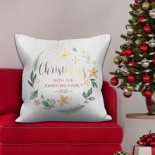 Benutzerdefiniertes weißes Kissen mit Text für Weihnachten Home Decor Weihnachtsgeschenke