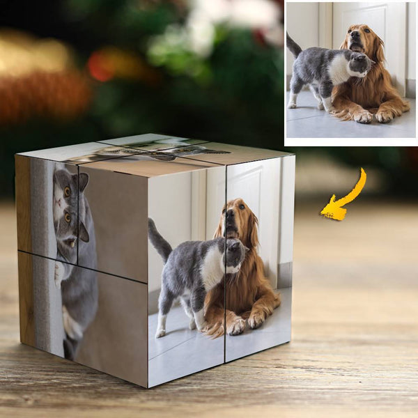 Benutzerdefinierte My Cute Pet Gift Multi Foto Bunte Rubic's Cube