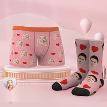 Custom Face Boxershorts Und Socken-set Bestes Geschenk Für Paare - MyFaceBoxerDE