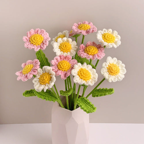 Kleine Gänseblümchen-häkelblume Handgemachtes Gestricktes Blumengeschenk Für Liebhaber - MyFaceBoxerDE