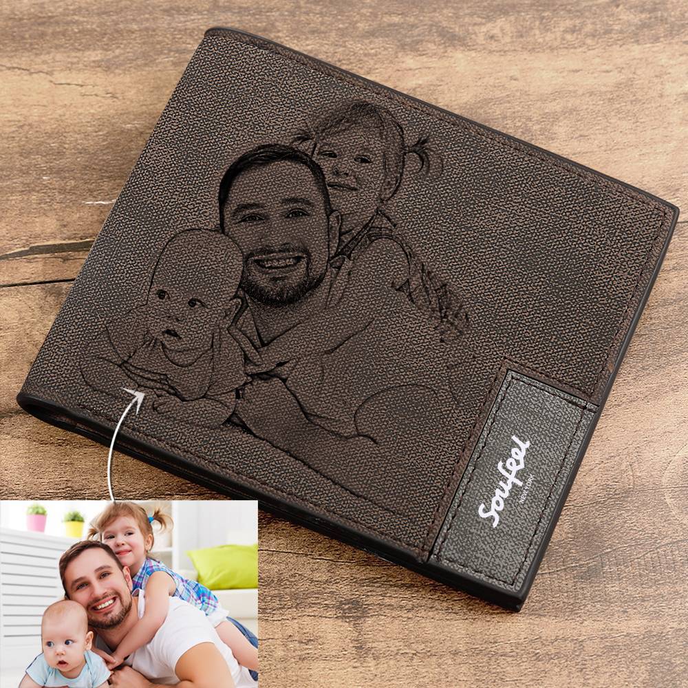 Mens Wallet, Personalised Wallet, Photo Wallet With Engraving