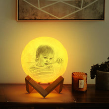 Personalisierte Kreative 3D Drucken Foto Mond Lampe, Graviert Lampe, Geschenk Für Baby -  Berühren Zwei Farben