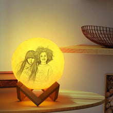 Personalisierte Kreative 3D Drucken Foto Mond Lampe, Graviert Lampe, Geschenk Für Freunde -  Berühren Zwei Farben