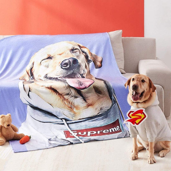 Benutzerdefinierte Haustierdecke Personalisierte Decke mit Ihrem Haustierfoto