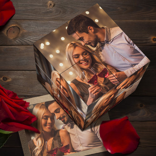 Valentinstagsgeschenk Multi Foto bunte Zauberwürfel für Liebhaber